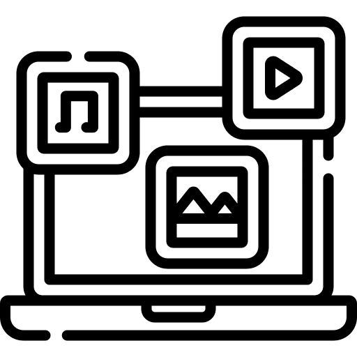 Unstructured data network server storage icon Unstructured data network server storage icon