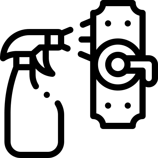 Door knob cleaning door lock disinfectant icon Door knob cleaning door lock disinfectant icon