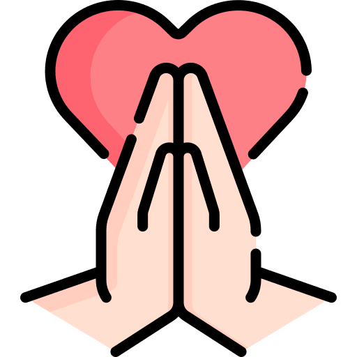 Meditation relaxed heart hands icon Meditation relaxed heart hands icon