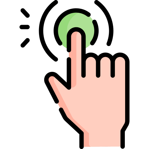 Push push button use activation icon