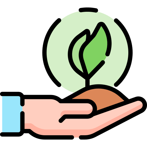 Responsibility sustainability hands and gestures sprout icon