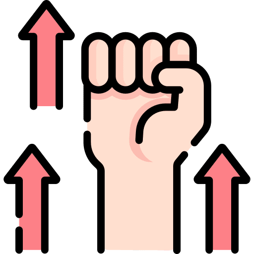 Willpower fist motivation strong icon