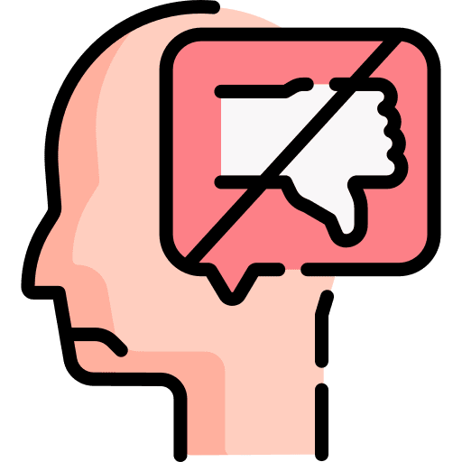 Negative thinking mind think negative icon Negative thinking mind think negative icon