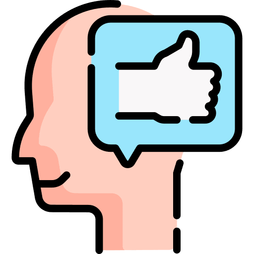 Positive thinking attitude smile thumbs up icon Positive thinking attitude smile thumbs up icon