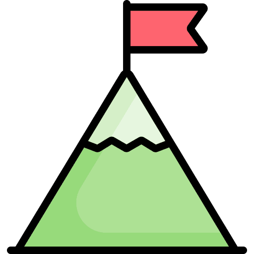 Goal flag business and finance mission icon Goal flag business and finance mission icon