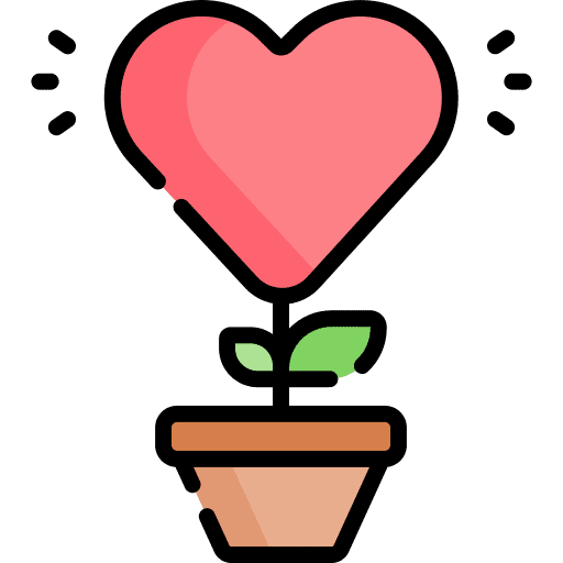 Growth love and romance growth plant pot icon Growth love and romance growth plant pot icon