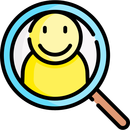 Happy magnifier happy feelings icon Happy magnifier happy feelings icon