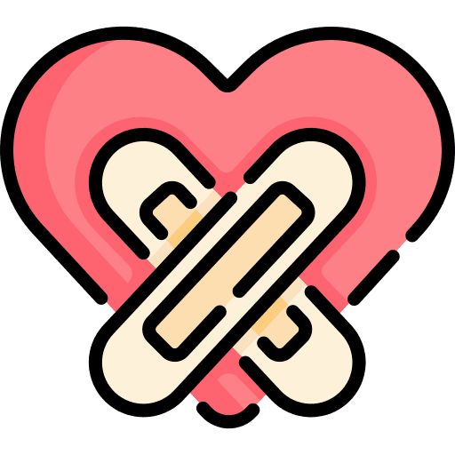 Heart romance love plaster icon Heart romance love plaster icon