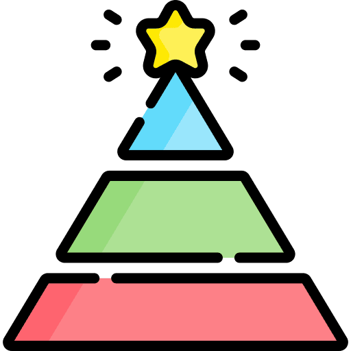 Pyramid business business and finance star icon Pyramid business business and finance star icon