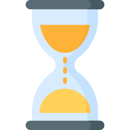 Hourglass duration hours long time icon