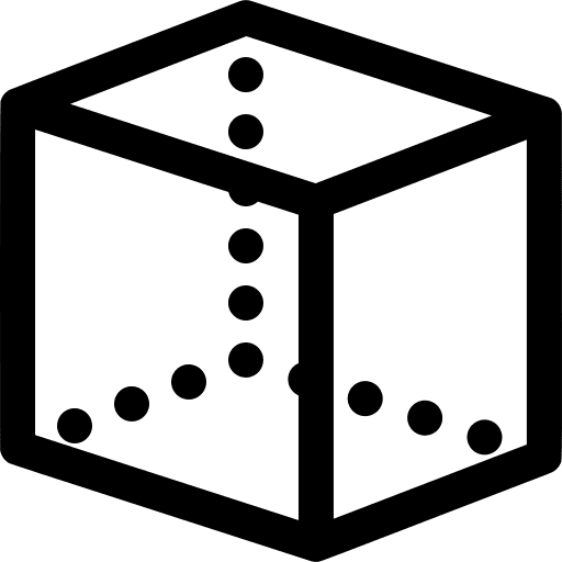 Geometry learning 3d model cube icon