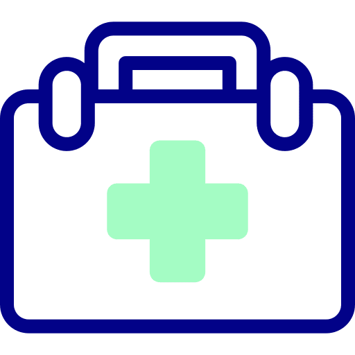 Medical kit emergency healthcare and medical hospital icon