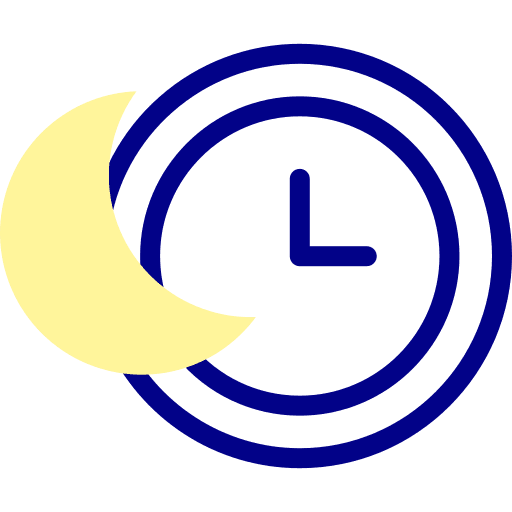 Clock bedtime alarm time and date icon Clock bedtime alarm time and date icon