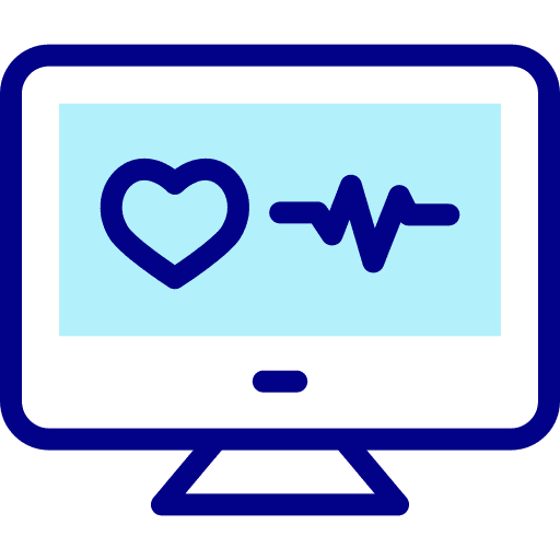 Electrocardiogram diagnosis electrocardiogram ecg monitor icon