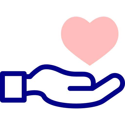 Love charity give love hand heart icon Love charity give love hand heart icon