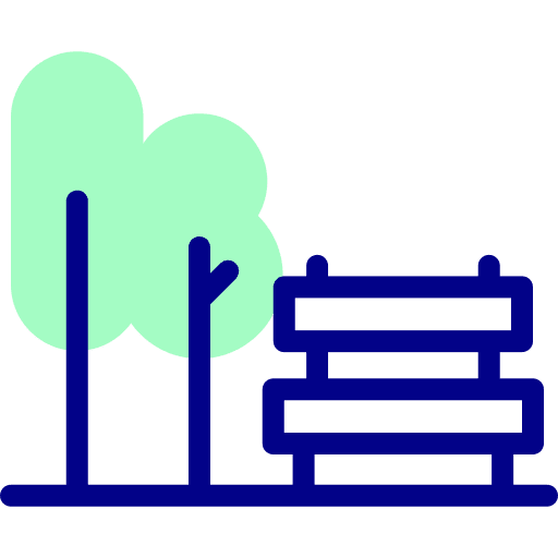 Park bench architecture and city garden icon Park bench architecture and city garden icon