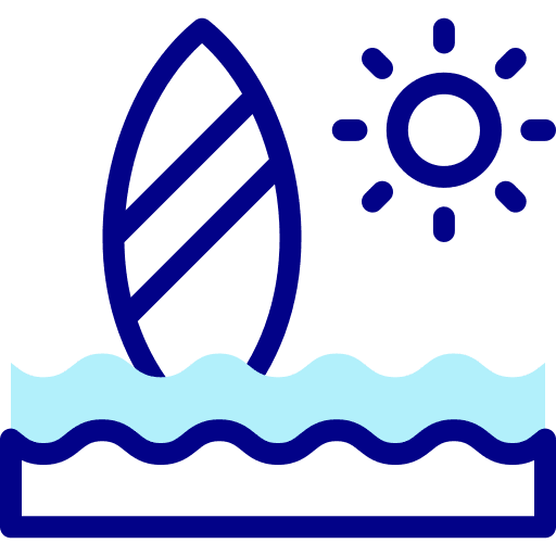 Surf holidays sport sea icon