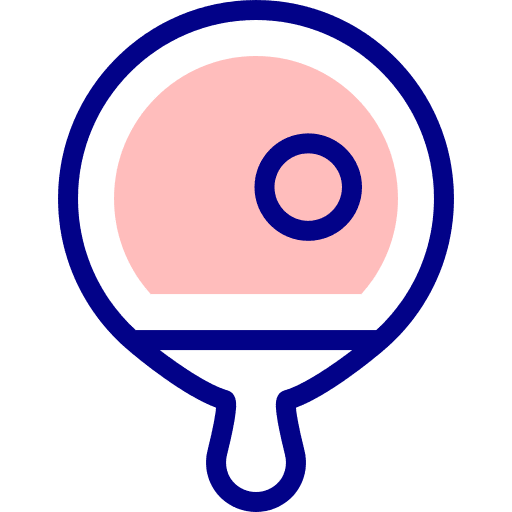 Ping pong equipment sports and competition racket icon Ping pong equipment sports and competition racket icon