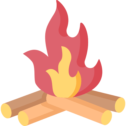 Bonfire bonfire wood burn icon