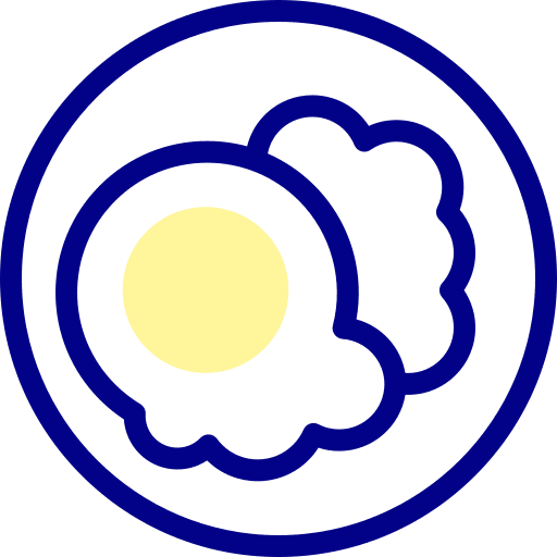 Breakfast sausage egg dish icon Breakfast sausage egg dish icon