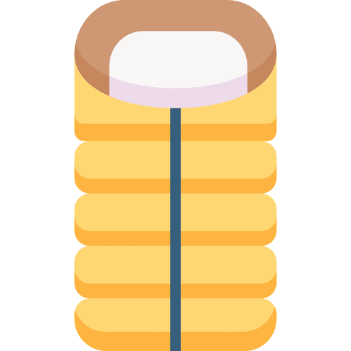 Sleeping bag vacations travel holidays icon