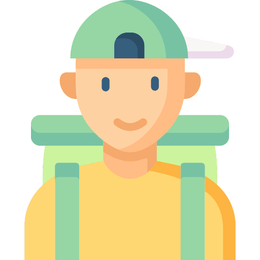 Traveller passenger tourist people icon