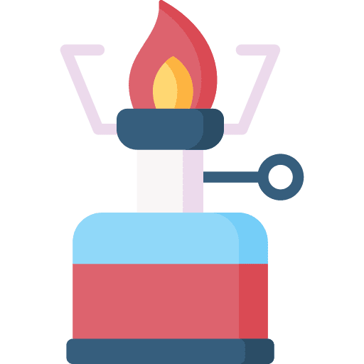 Camping gas flame kitchenware holidays icon