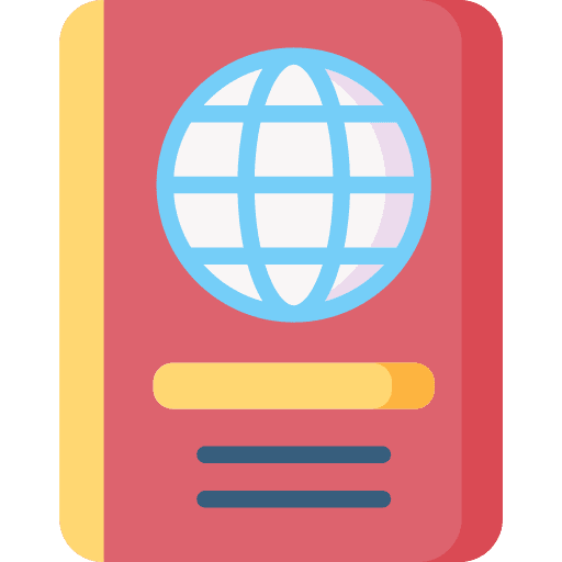 Passport identification technology passport icon Passport identification technology passport icon