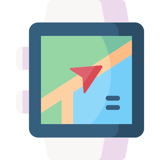 Smartwatch map pointer watch maps and location icon Smartwatch map pointer watch maps and location icon