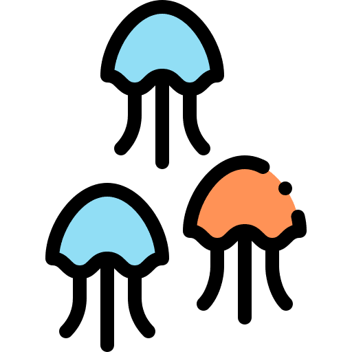 Jellyfish marine aquatic animals icon Jellyfish marine aquatic animals icon