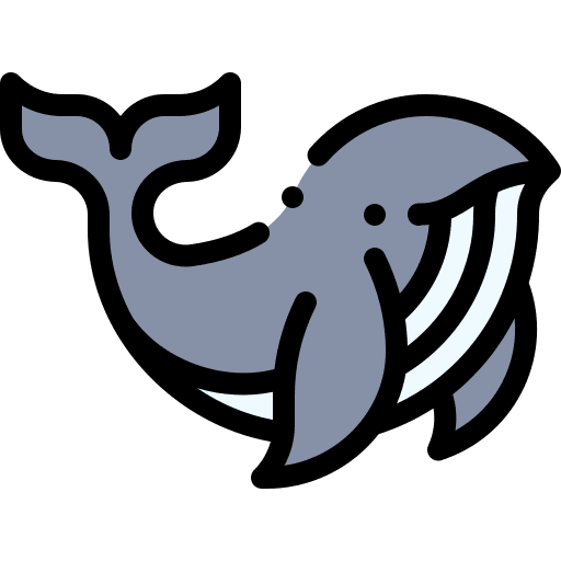 Whale ocean animals sea life icon Whale ocean animals sea life icon