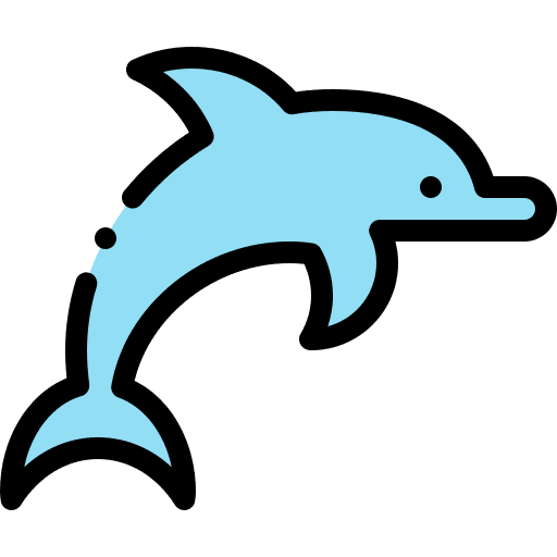 Dolphin aquatic aquarium mammal icon Dolphin aquatic aquarium mammal icon