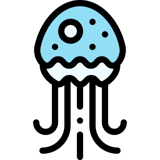 Jellyfish wild life aquatic marine icon Jellyfish wild life aquatic marine icon