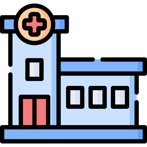 Hospital city architecture medical icon