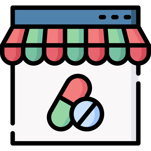 Online pharmacy health clinic store drugs icon Online pharmacy health clinic store drugs icon