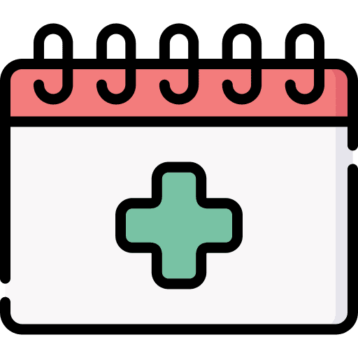 Calendar cross schedule medical checkup icon Calendar cross schedule medical checkup icon