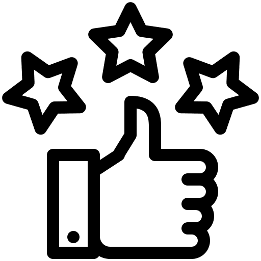 Satisfaction guarantee thumbs up medal icon