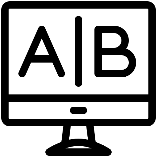 Ab testing testing split monitor icon