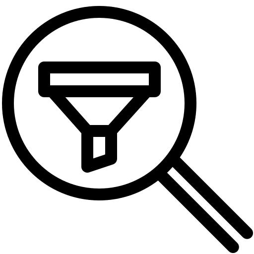 Analytics magnifying glass analytics data icon