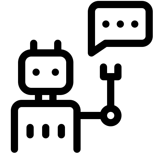 Chatbot discussion chat bubbles chating icon