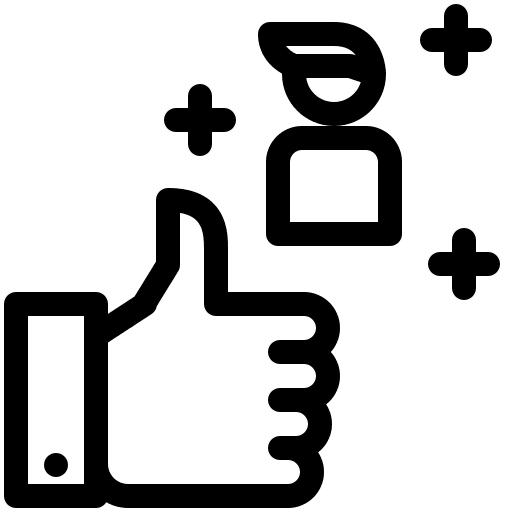 Referral thumbs up viral viral marketing icon