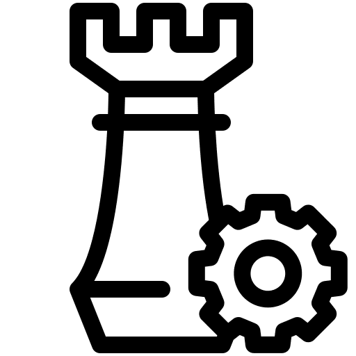 Strategy development strategy strategy development chess pieces icon