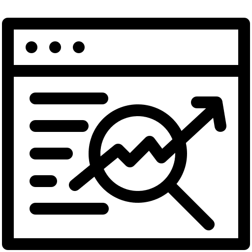 Web analysis information analysis marketing icon