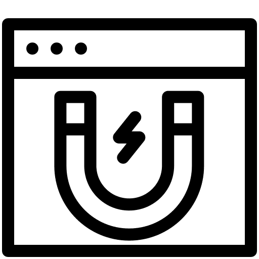 Landing page multimedia screen seo and web icon