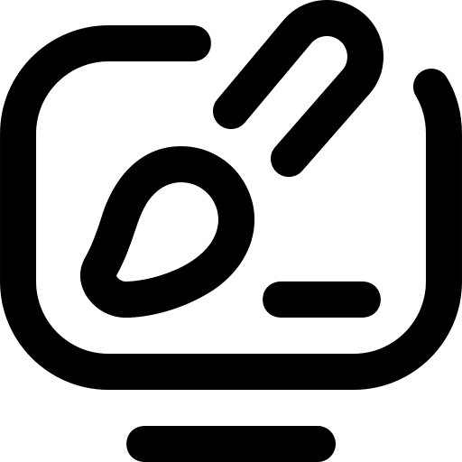 Paint brush ui art and design interface icon