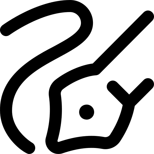 Pen tool writing interface graphic design icon