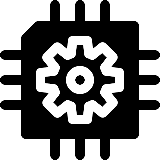 Chip technology gear setting icon Chip technology gear setting icon