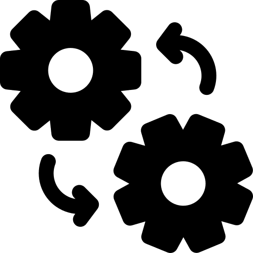 Gear arrow setting user interface icon Gear arrow setting user interface icon