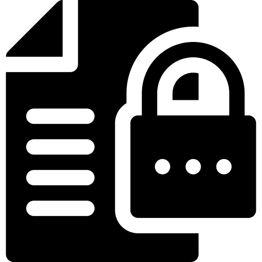 Lock document file lock icon