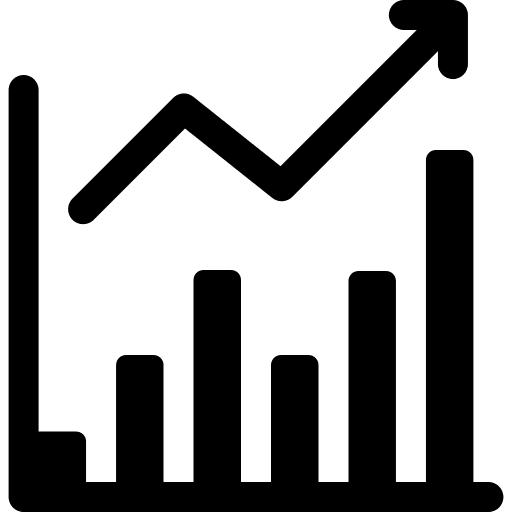Statistics bar chart profit graphic icon
